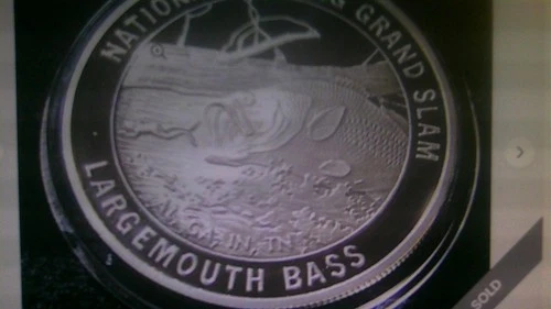 North American Fishing Club Grand Slam Largemouth Bass .999 1oz. Silver Proof