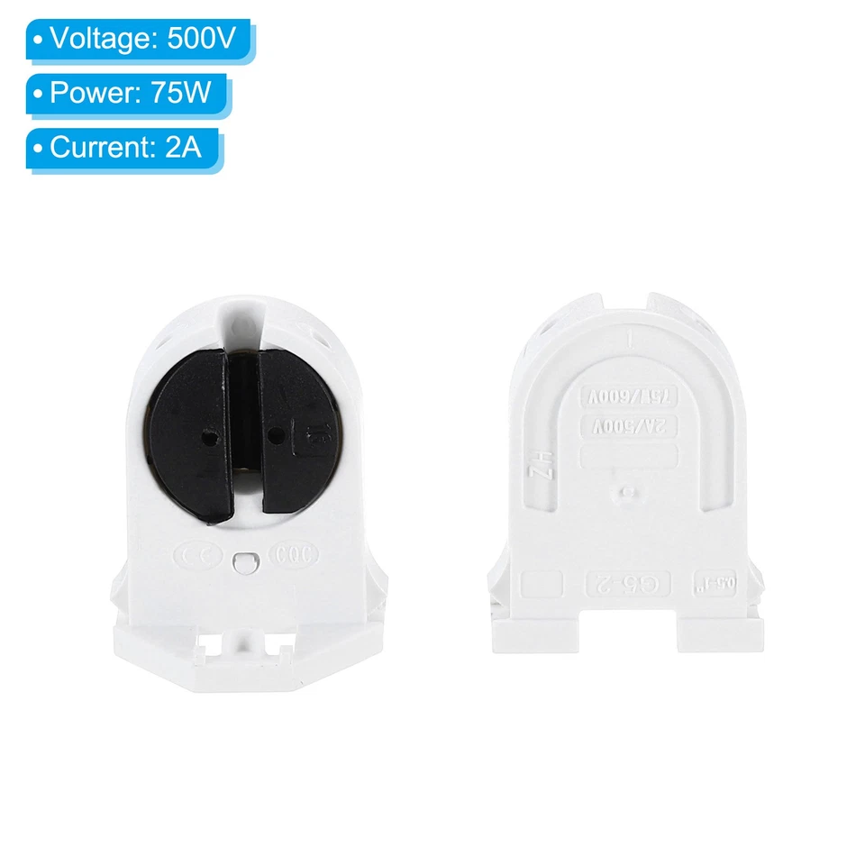 T5 Fluorescent Light Holder 12pcs G5 Base LED Tube Light Socket 500V 28x22x20mm - Image 3 of 4