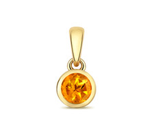 9ct Gold Yellow Citrine Pendant 0.23ct