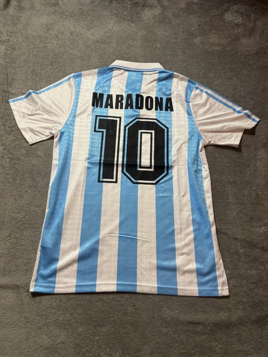 Iconic Maradona #10 Argentina 1994 World Cup Rare Home Soccer