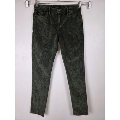 Lucky Brand Brooke Legging Jeans Womens 8 Olive Green Corduroy Stretch Comfort