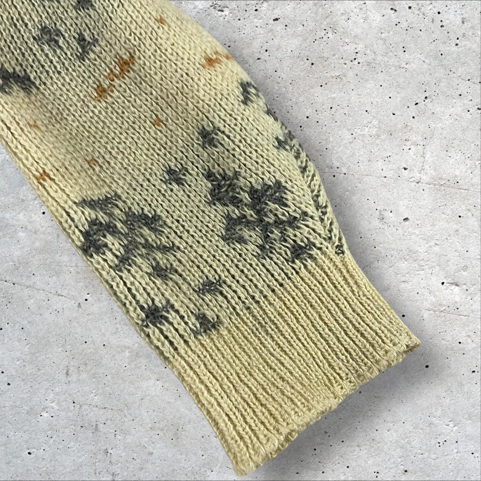 Suéter Vintage Para Hombre Mediano Lana Mohair Cremallera Completa Grunge Cobain Años 60 Retro F440 Foto 4 de 4