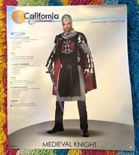 California Costumes Medieval Knight Men's Adult Costume, Detachable Cape