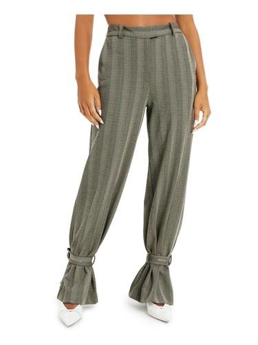DANIELLE BERNSTEIN Womens Pocketed Tab-details Wide Leg Pants - Picture 5 of 11