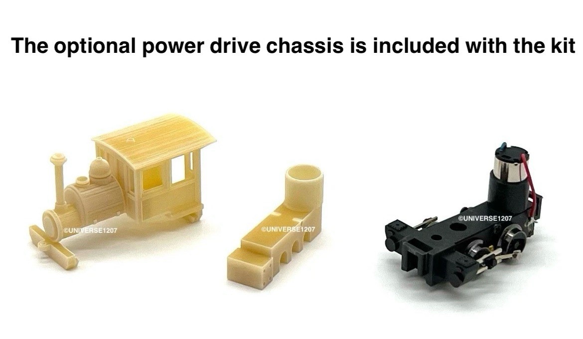 N Scale 0-4-0 H.K. Porter Mini Steam Locomotive Kit w/Power Drive