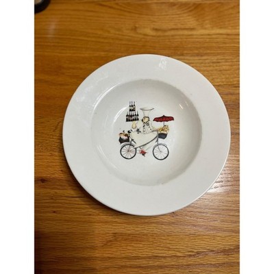 2 Vintage Oneida Kitchen China Chefs To Go Jennifer Garrant  rimmed soup bowls