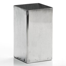 SQUARE Seamless Aluminum Candle Molds 3 inches by 5-1/2 inches Tall  Lot of 3 