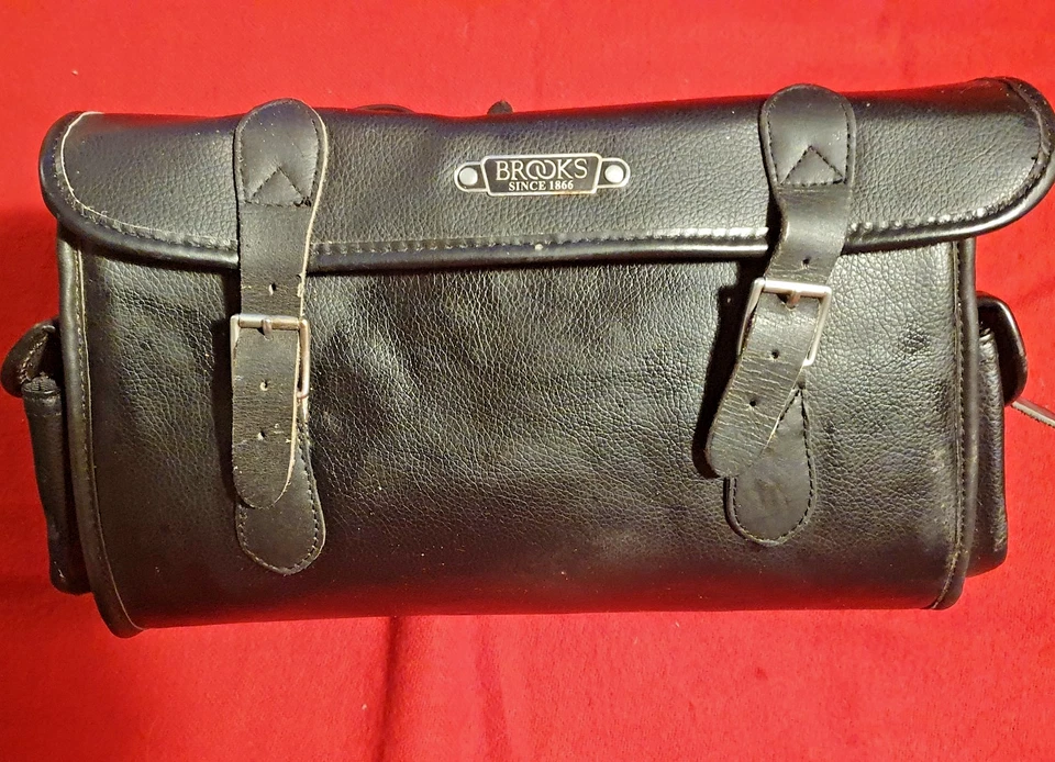 Coole schwarze Brooks - Fahrradtasche, Retro-Style - Bild 2 von 4
