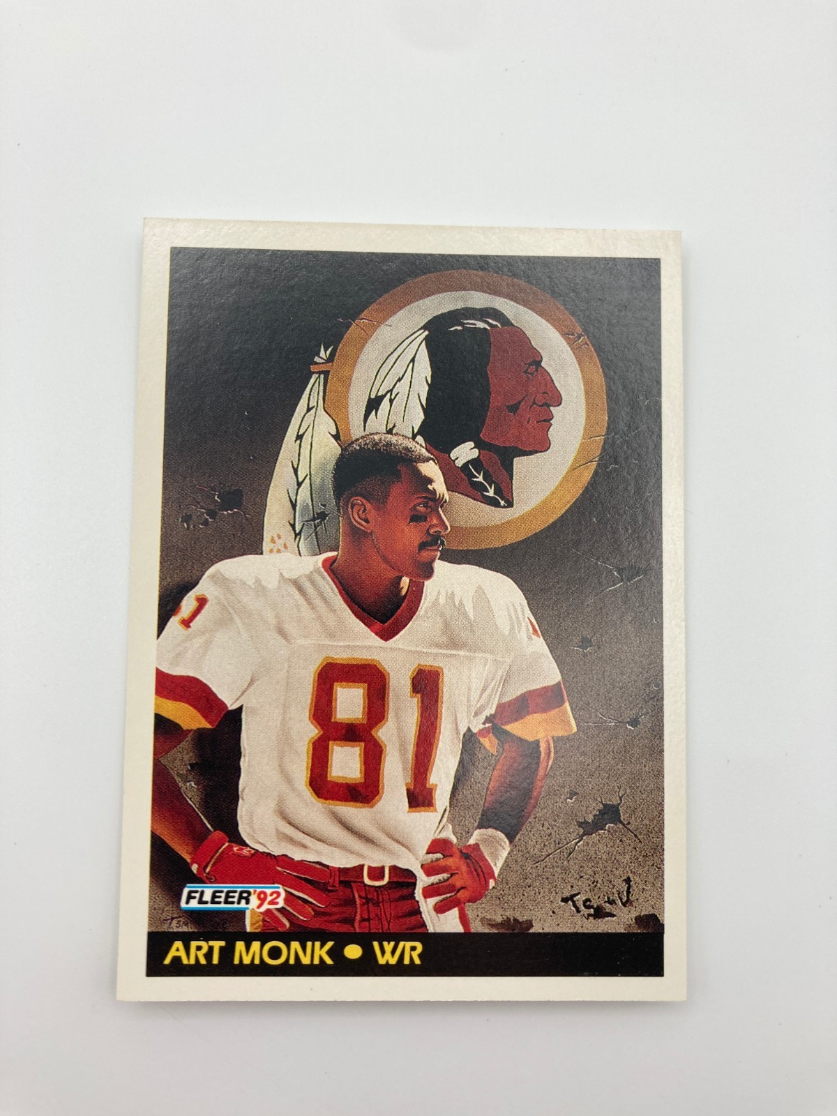 Art Monk #473 1992 Fleer Pro Vision Washington Redskins Football Card Free Ship