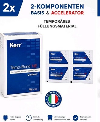 2x KERR Temp-Bond Dental Cement   Temporary Crown & Bridge Cement   Tooth Repair