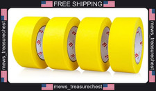 Painter's Tape 4 Pack 2 Inch Yellow Masking Tape for Painting Labeling