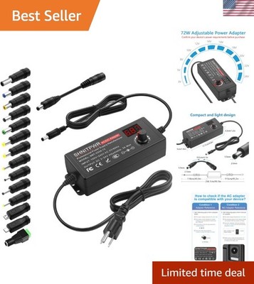 3V ~ 24V 3A 72W Power Supply Adjustable DC 3V 5V 6V 9V 12V 15V 16V 18V 19V 20...