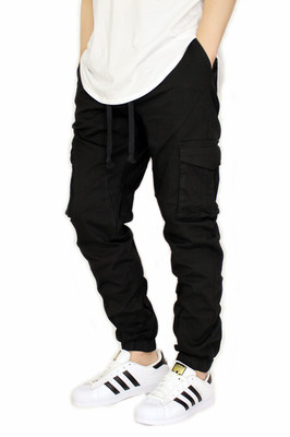 Victorious Men's Twill Jogger Pants - Stretch Fit, Tapered Leg, Elastic Waist & Cuffs (Black, Large) - View #8