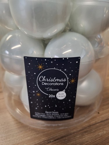 Christbaumkugeln weiß, silber und braun - Bild 3 von 7