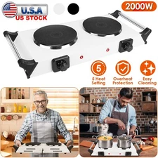 4 Type 2000W Portable Electric Burner Hot Plate Cooktop RV Dorm Countertop Stove