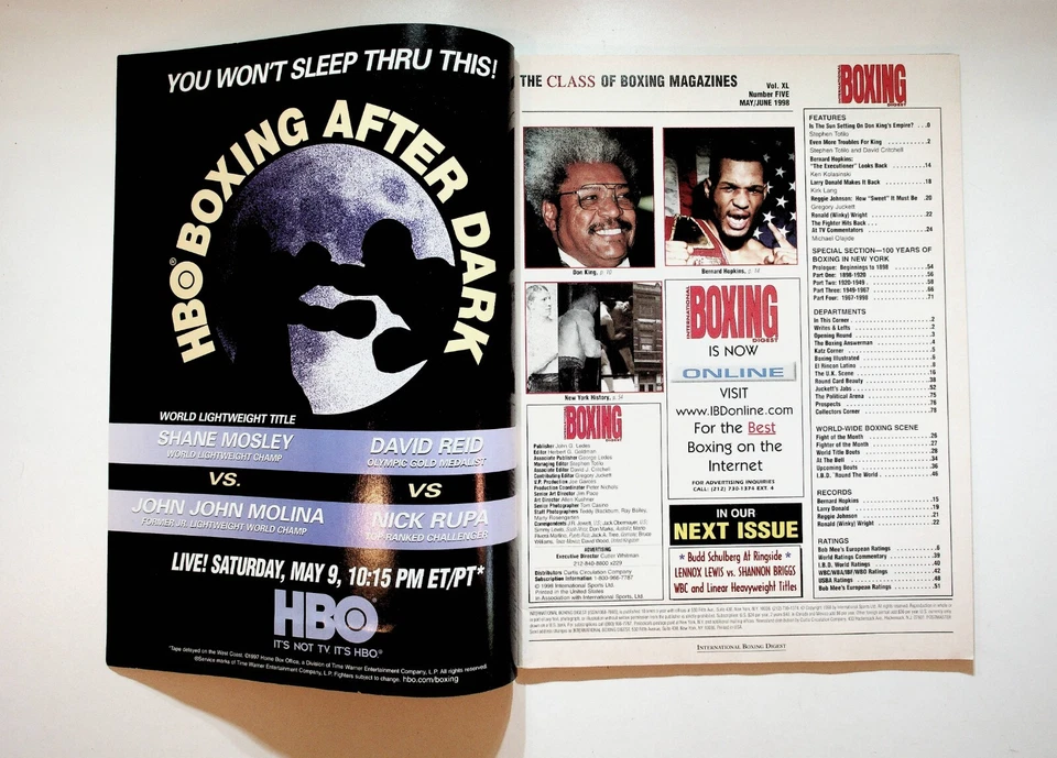 1998 May June International Boxing Digest Magazine Don King New York History - Image 2 of 4