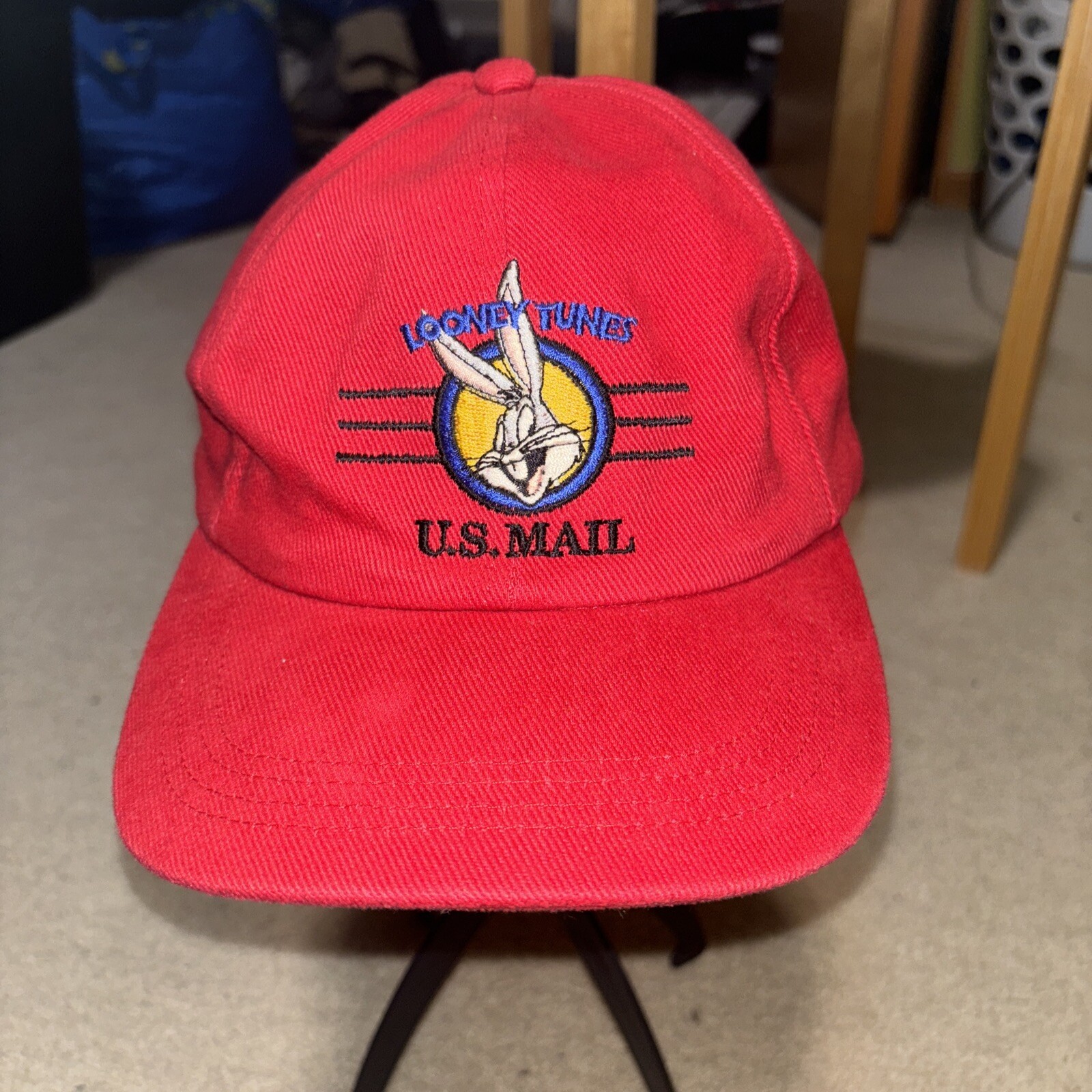 Vintage Looney Tunes US Mail Stamp Snapback Hat Featuring Bugs Bunny