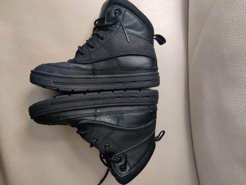 Nike Woodside 2 ACG Boots 3Y size high tops laced Triple black 524873-004 - Picture 4 of 12