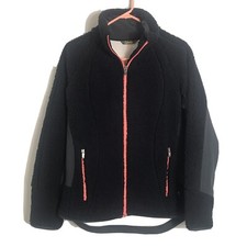 Cabela's Women's Full Zip Fleece Jacket-Black-Zip Pockets-Size Medium