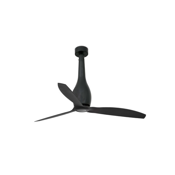 Energiespar Deckenventilator Mit Fernbedienung Eterfan Matt Schwarz 128 Cm-image