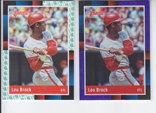2 - 2022 Donruss LOU BROCK 1988 Retro Liberty + Purple Foil Cardinals #277
