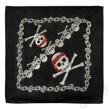 Skull with Red Scarf Bandana / Pirate with Red Scarf Flag Bandana