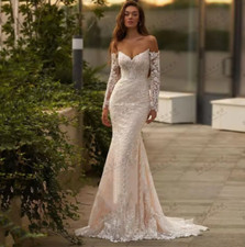 Exquisite Wedding Dresses Gorgeous Bridal Gowns Lace Appliques Off Shoulder