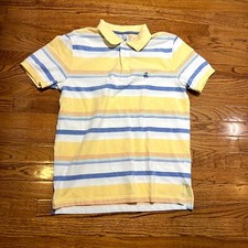 Brooks Brothers Polo Shirt Mens Medium Performance Slim Fit Preppy Logo Cotton