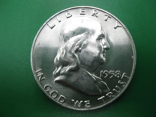 1958 D Franklin Half Dollar Gem BU! #2132405