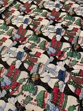 Christmas Winter Snowman Glittery Cotton Fabric Patty Reed Design BTY
