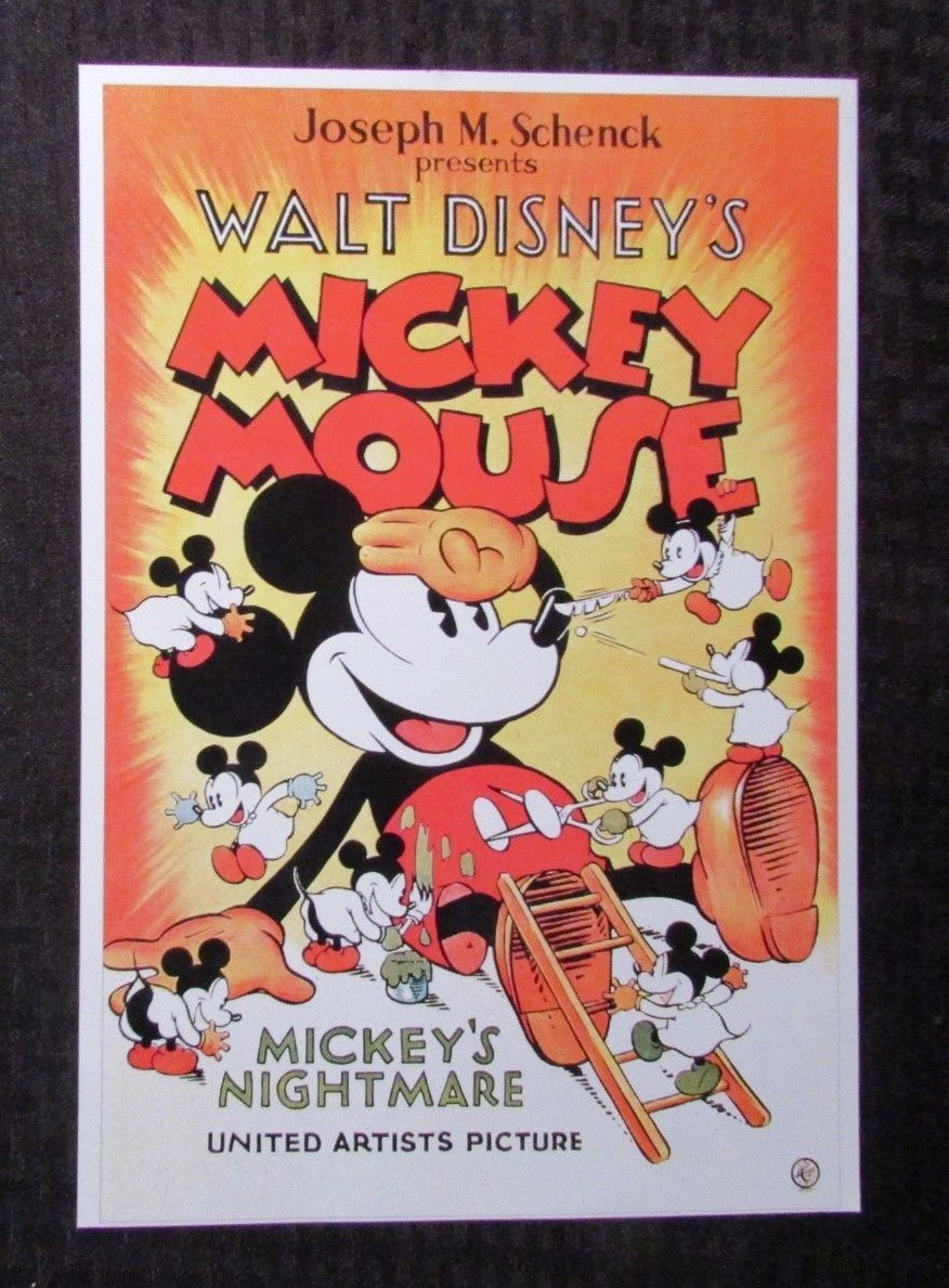 Modern Walt Disney MICKEY MOUSE Micky's Nightmare 8.75x12.75