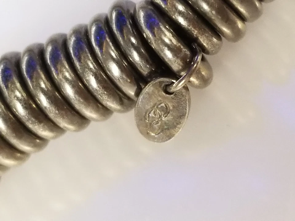 LINKS OF LONDON Sweetie черный браслет из чистого серебра сердце подвеска 925 эластичной - Изображение 3 из 4