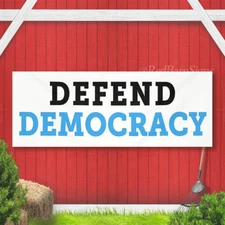 Defend Democracy Indoor Outdoor Banner