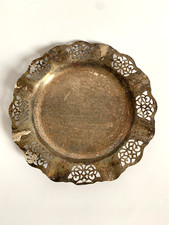 Kleine Schale Teller versilbert Jugendstil gemarkt 18cm