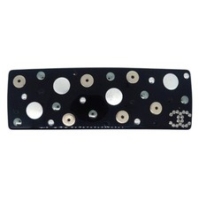 Chanel Barrette Hair Accessories Black 10P 194139