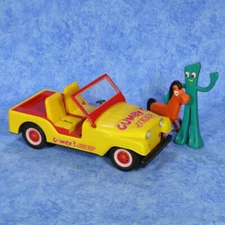 1966 GUMBY'S JEEP with FIGURES by Lakeside Toys RARE!