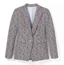 LOFT Floral Long Modern Single Button Blazer Jacket Size 12 - Retail 140