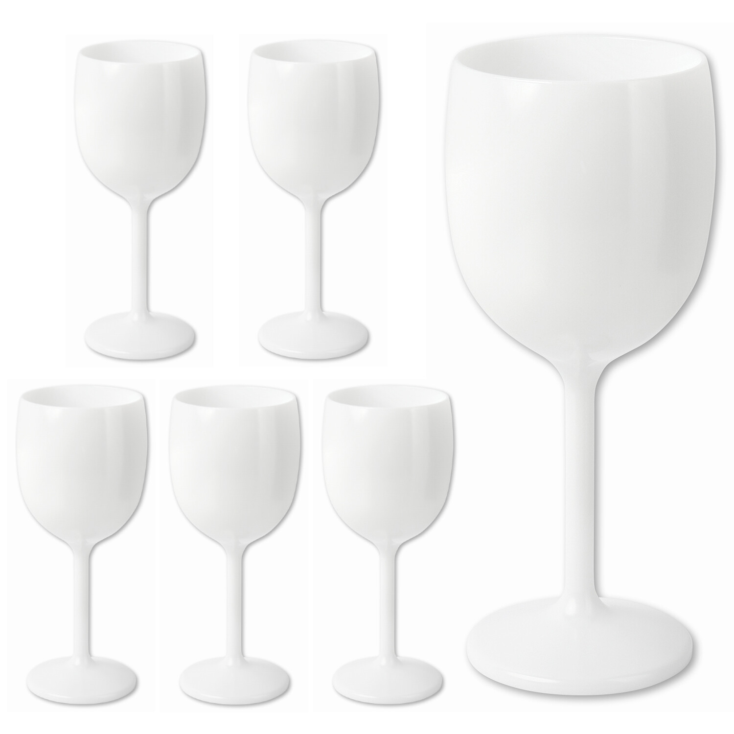 Schramm® Mehrweg Weingläser in weiß wählbar 6, 12, 24 oder 48 Stück ca. 300 ml