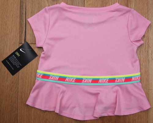 NEW Nike Infant Baby Girl 2 Piece Top & Shorts Set White Pink DRI-FIT, 18 months - Picture 3 of 5