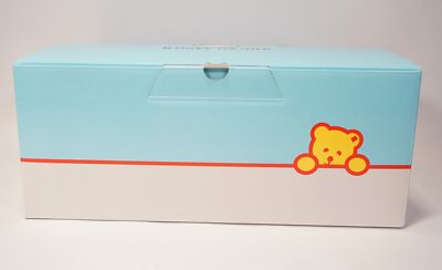 Original box Steiff button im ohr original packaging light blue approx 38x23x16 cm
