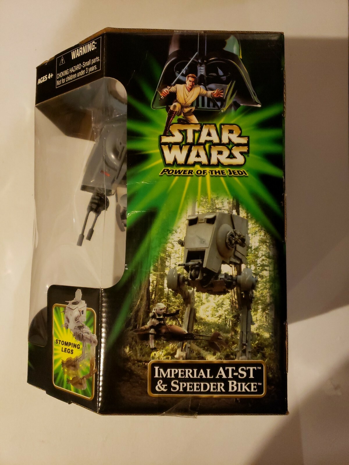 St. Box ☆Star Wars Imperial AT-ST & Speeder Bike with Power Of The Jedi 2001 ...