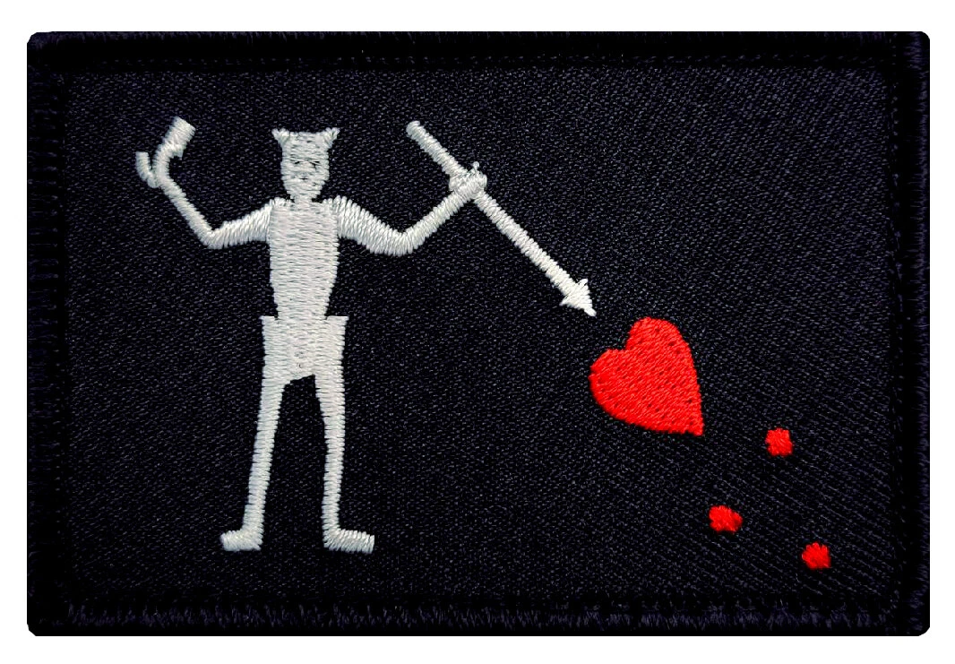 Parche De La Bandera Pirata De Barbanegra - Parche De Moral De La Bandera De Barbanegra - Parche De Edward Teach - México