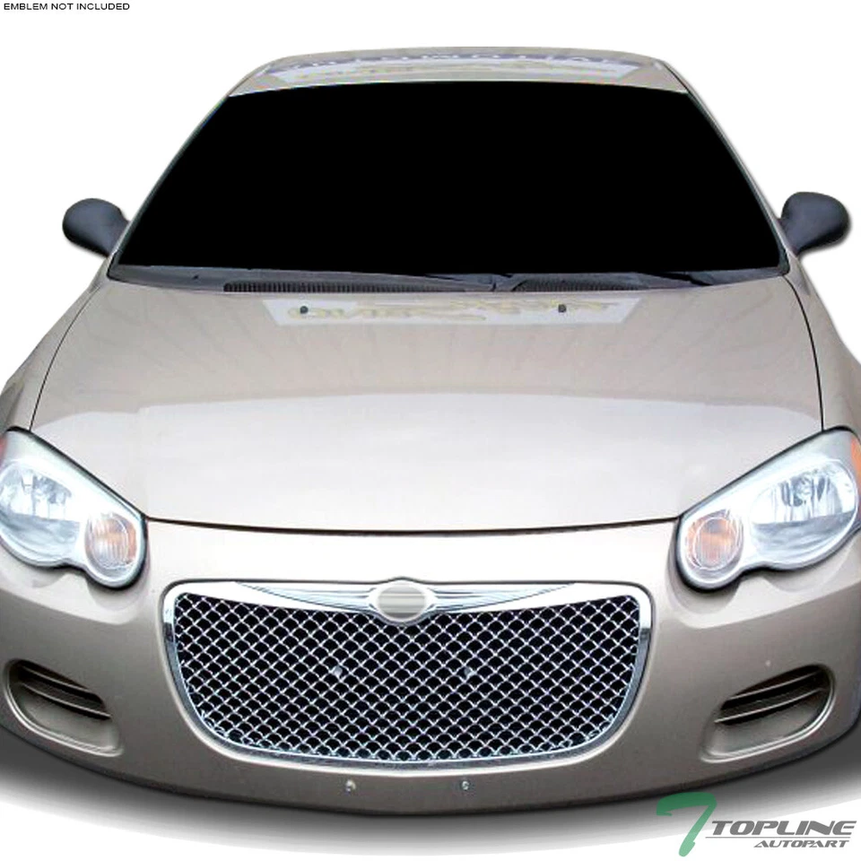 Topline For 2004-2006 Chrysler Sebring Mesh Front Hood Bumper Grille - Chrome Foto 2 de 4
