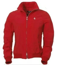 Unique Mens Red Ferrari Bomber Jacket Prancing Horse Size S