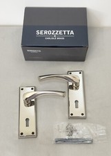 Lock Handle Carlisle Brass Serozzetta Venti Lever on Backplate Polished Nickel