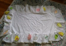 Pottery Barn Kids Brooke Crib Skirt Tulle Leaves Patchwork Ribbon Fairy Nursery