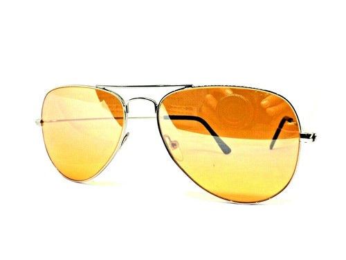 occhiali da sole uomo aviatore pilota mondial sol lente arancione a  specchio | eBay