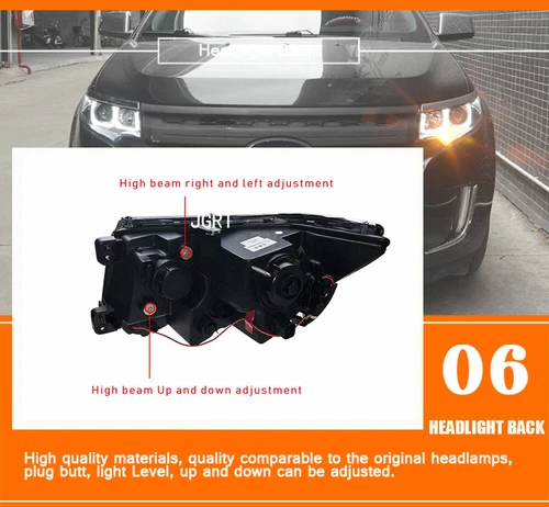 For Ford Edge 2011-2014 HID Headlight Assembly LED DRL yellow Turn Signal - Picture 7 of 13