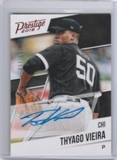 2018 Prestige Autographs Xtra Points Red #11 THYAGO VIEIRA AUTO WHITE SOX /199