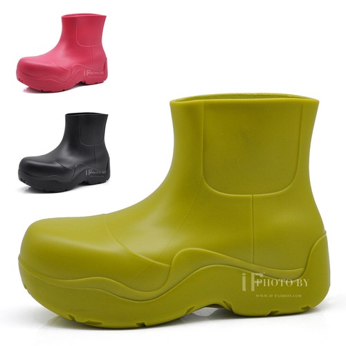 Galosce Stivaletti Stivali Di Gomma Da Pioggia Donna KE016 fuxia verde nero  | eBay